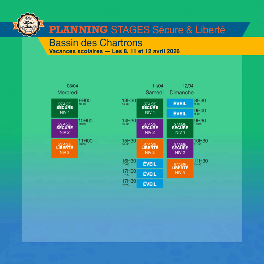 Planning : Stages avril 2026 Chartrons